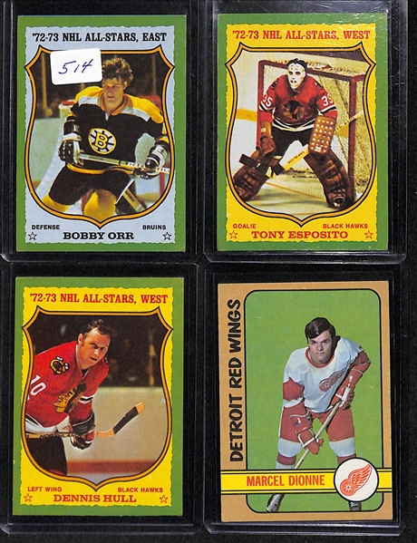 Lot Of 700+ Topps Hockey Cards From 1971-1979 w. Bobby Orr, Esposito, Hull, Dionne, Parent, Potvin, Robinson, Mikita, Trottier, Dryden